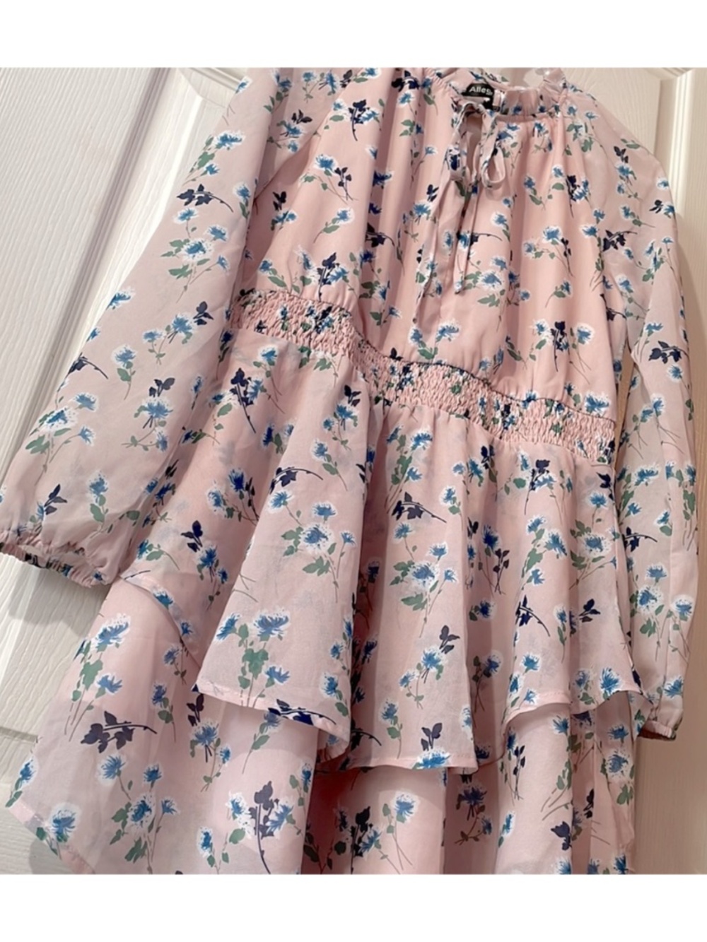 Floral long sleeve mini